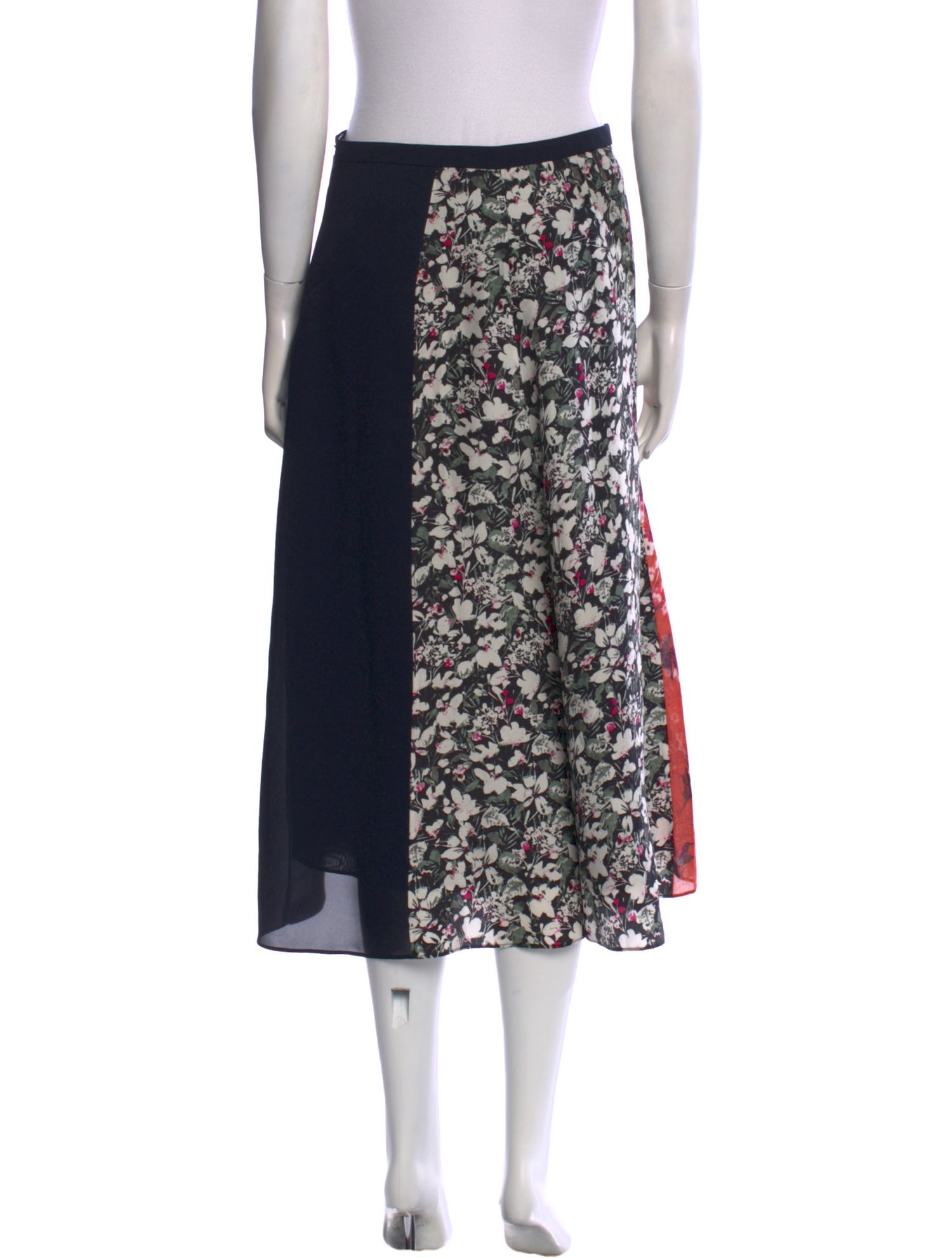 Acne Studios Floral Print Midi Length Skirt